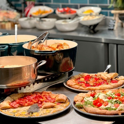 Le buffet salé et ses pinsas